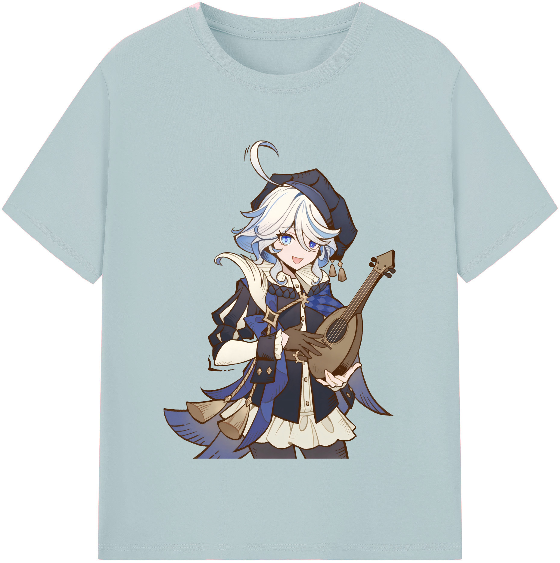 げんし神 フリーナ genshin Furina 綿100％半袖Tシャツ（フロントプリント）
